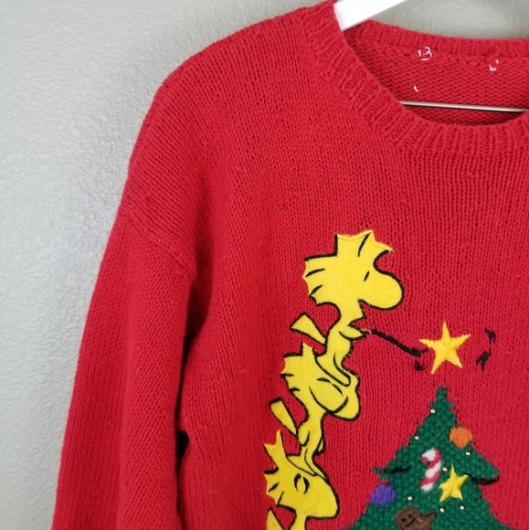 Vintage Red Charlie Brown Ugly X-MAS Sweater M - Picture 2 of 8